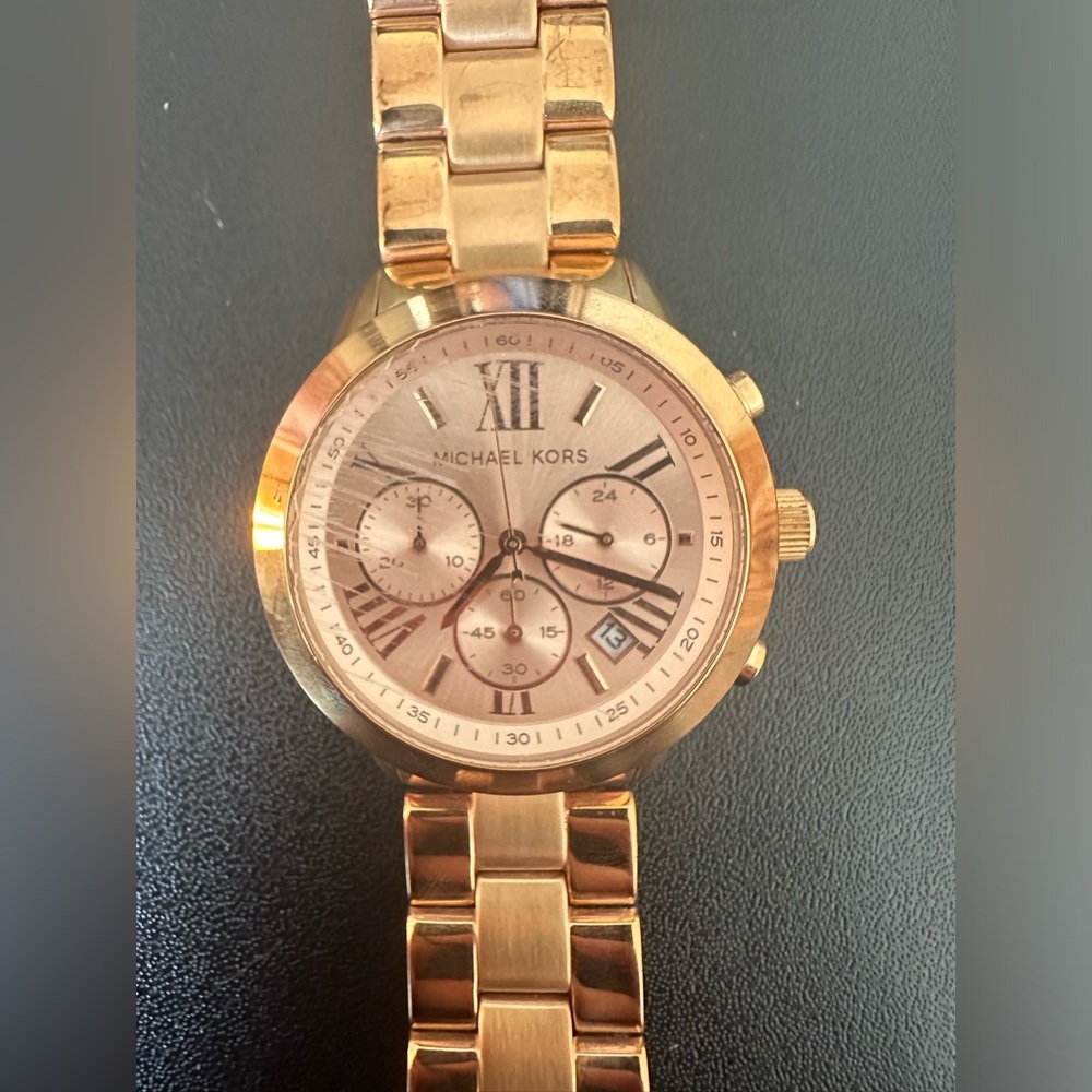 Rose gold Micheal Kors watch